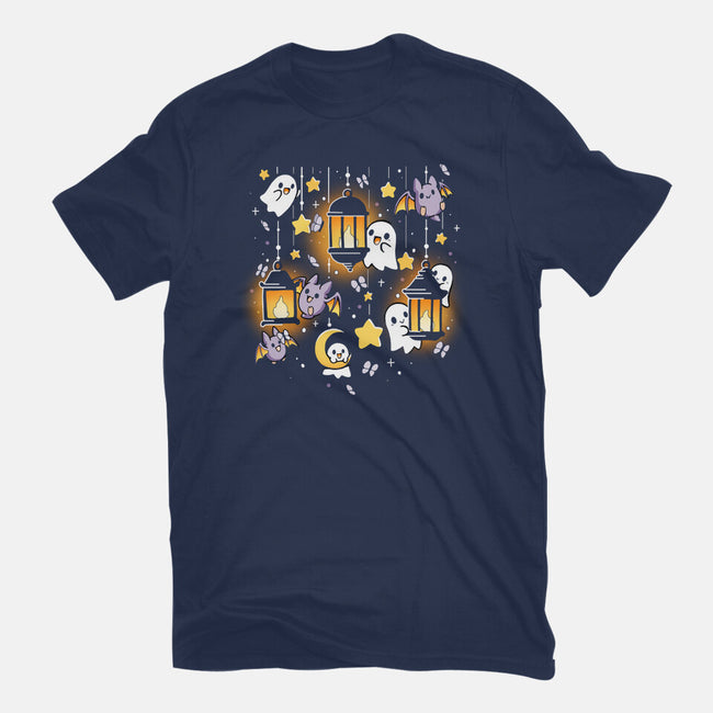 Lantern Ghosts-Womens-Fitted-Tee-Vallina84