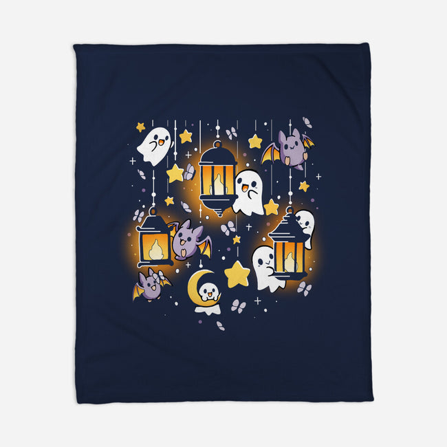 Lantern Ghosts-None-Fleece-Blanket-Vallina84