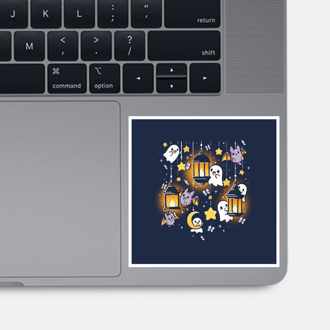 Lantern Ghosts-None-Glossy-Sticker-Vallina84