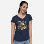 Lantern Ghosts-Womens-V-Neck-Tee-Vallina84