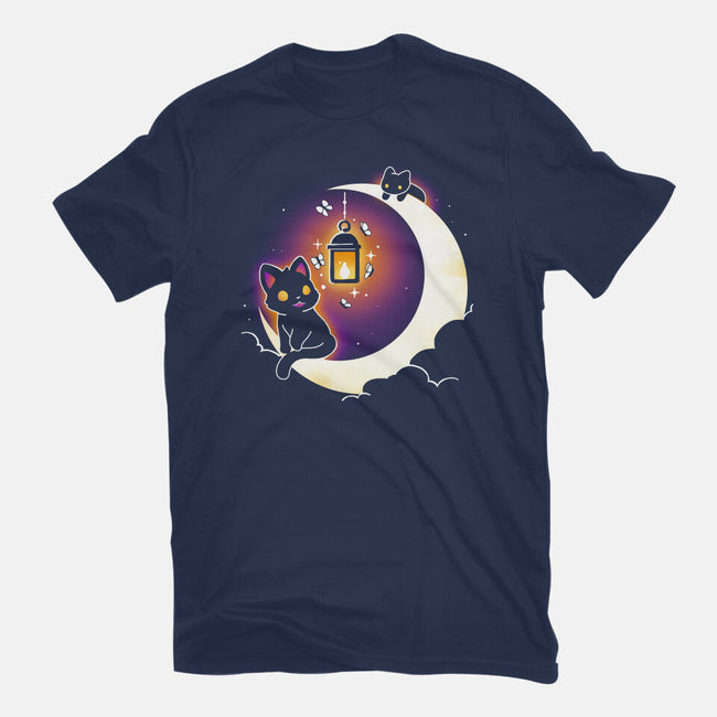 Dark Kitten Moon-Womens-Basic-Tee-Vallina84