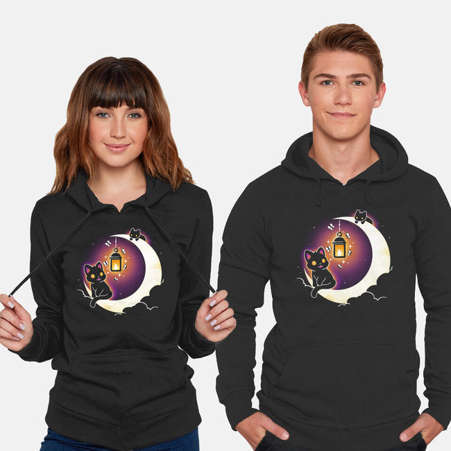 Dark Kitten Moon-Unisex-Pullover-Sweatshirt-Vallina84