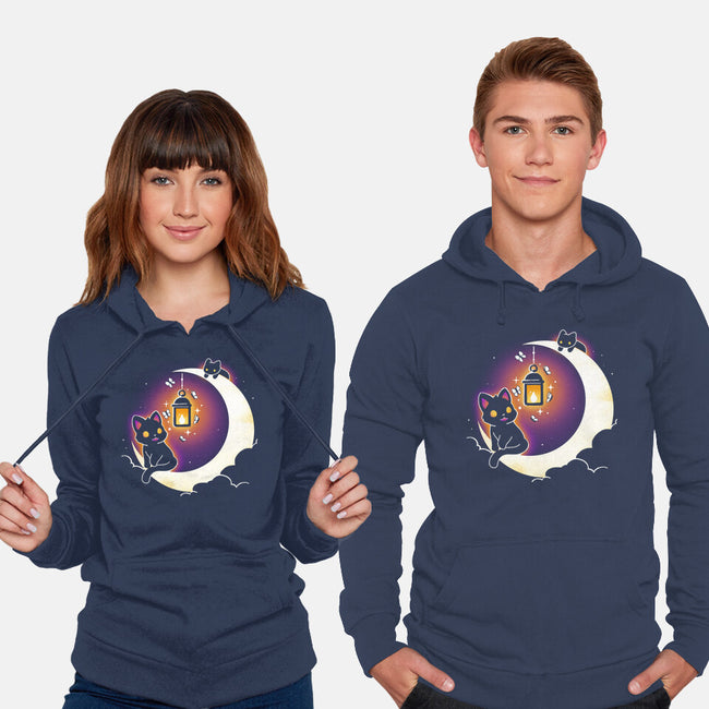 Dark Kitten Moon-Unisex-Pullover-Sweatshirt-Vallina84