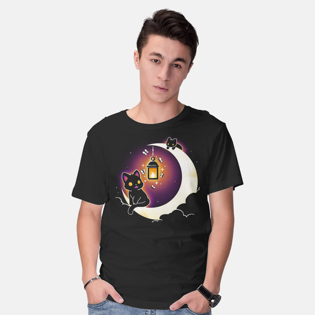 Dark Kitten Moon-Mens-Basic-Tee-Vallina84