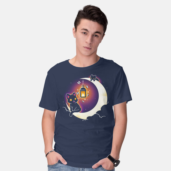 Dark Kitten Moon-Mens-Basic-Tee-Vallina84