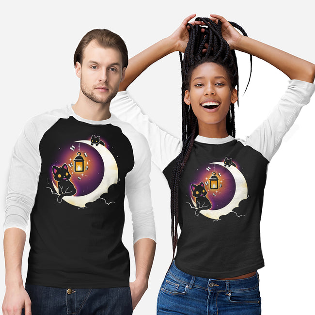 Dark Kitten Moon-Unisex-Baseball-Tee-Vallina84