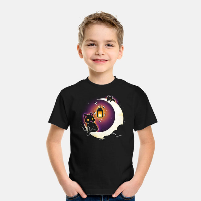 Dark Kitten Moon-Youth-Basic-Tee-Vallina84