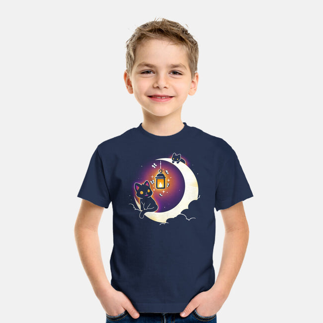 Dark Kitten Moon-Youth-Basic-Tee-Vallina84