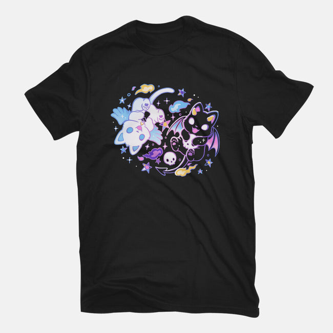 Angel Devil Kittens-Womens-Basic-Tee-Vallina84