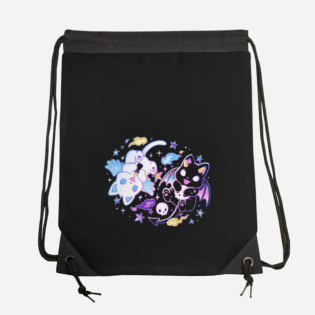Angel Devil Kittens-None-Drawstring-Bag-Vallina84