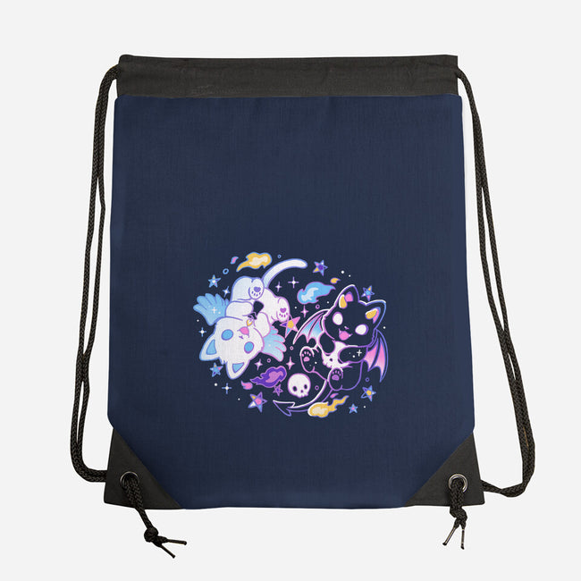 Angel Devil Kittens-None-Drawstring-Bag-Vallina84