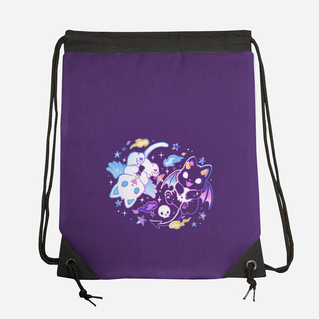 Angel Devil Kittens-None-Drawstring-Bag-Vallina84