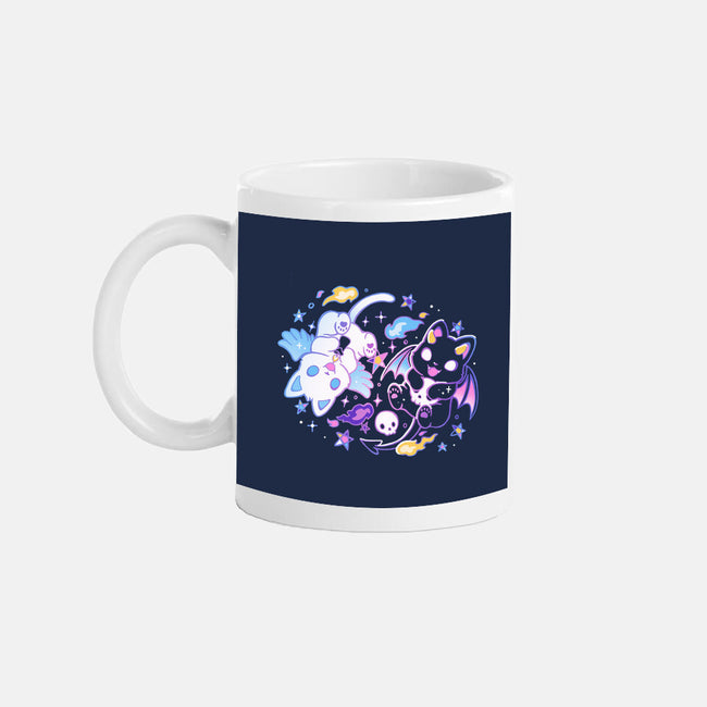 Angel Devil Kittens-None-Mug-Drinkware-Vallina84
