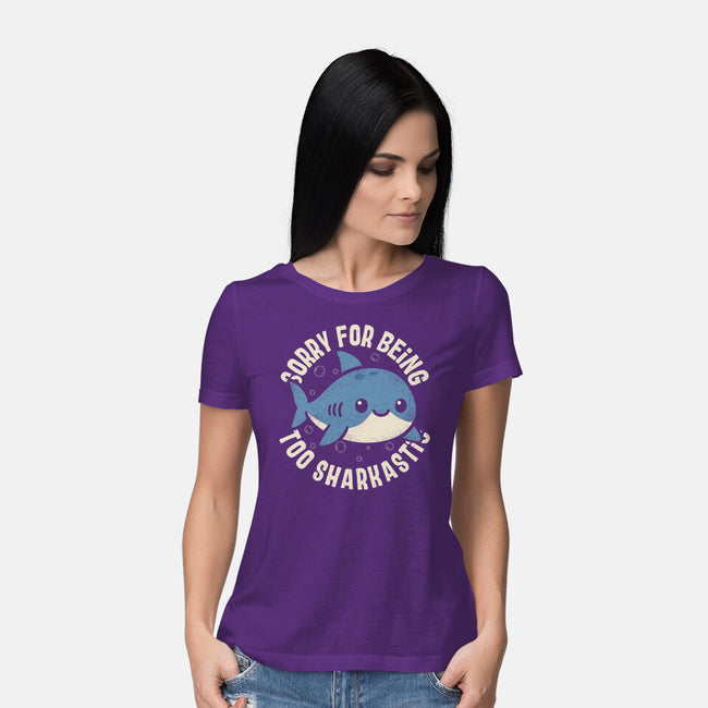 Sharkcastic-Womens-Basic-Tee-turborat14