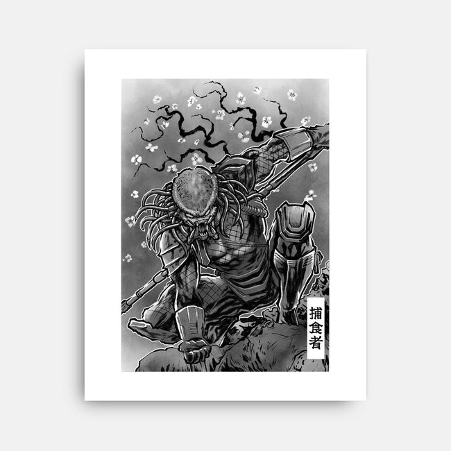 Alien Warlord Sumi-E-None-Stretched-Canvas-Astrobot Invention