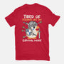 Tired Of Survival Mode-Mens-Heavyweight-Tee-NemiMakeit