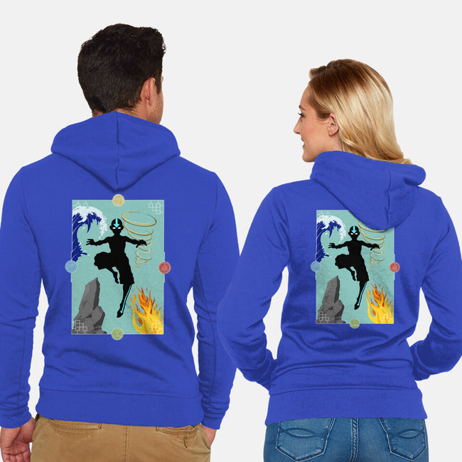 Four Elements-Unisex-Zip-Up-Sweatshirt-Mattania