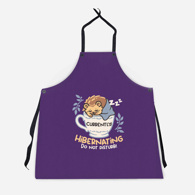Currently Hibernating Hedgehog-Unisex-Kitchen-Apron-NemiMakeit