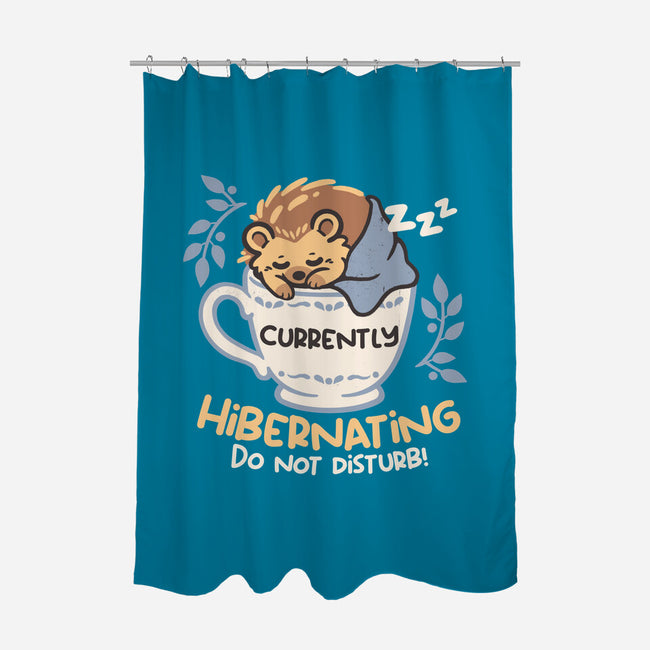 Currently Hibernating Hedgehog-None-Polyester-Shower Curtain-NemiMakeit