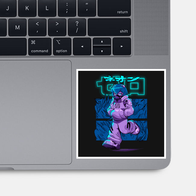Neon Double Zero-None-Glossy-Sticker-Bruno Mota