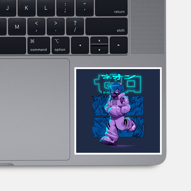 Neon Double Zero-None-Glossy-Sticker-Bruno Mota