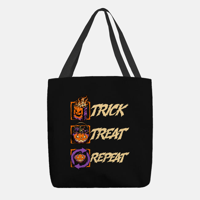 Halloween Trick Treat Repeat-None-Basic Tote-Bag-Studio Mootant