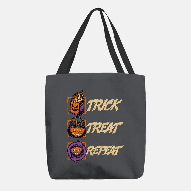 Halloween Trick Treat Repeat-None-Basic Tote-Bag-Studio Mootant
