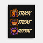 Halloween Trick Treat Repeat-None-Stretched-Canvas-Studio Mootant