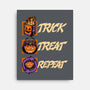 Halloween Trick Treat Repeat-None-Stretched-Canvas-Studio Mootant