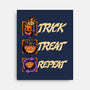 Halloween Trick Treat Repeat-None-Stretched-Canvas-Studio Mootant