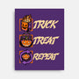 Halloween Trick Treat Repeat-None-Stretched-Canvas-Studio Mootant