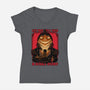 Halloween Pumpkin Scary Stories-Womens-V-Neck-Tee-Studio Mootant