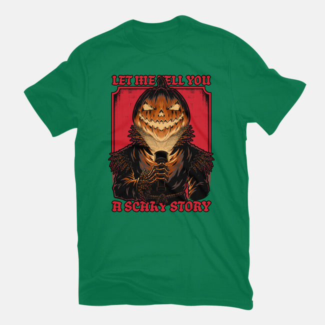 Halloween Pumpkin Scary Stories-Mens-Basic-Tee-Studio Mootant