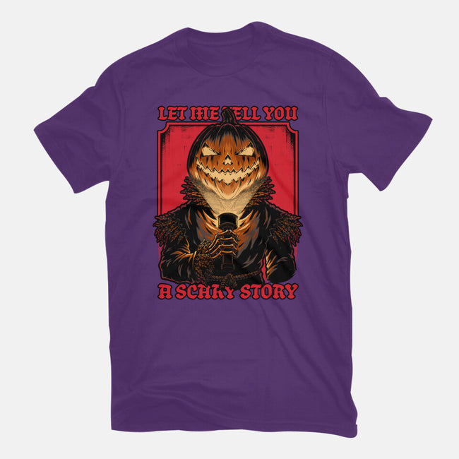 Halloween Pumpkin Scary Stories-Youth-Basic-Tee-Studio Mootant