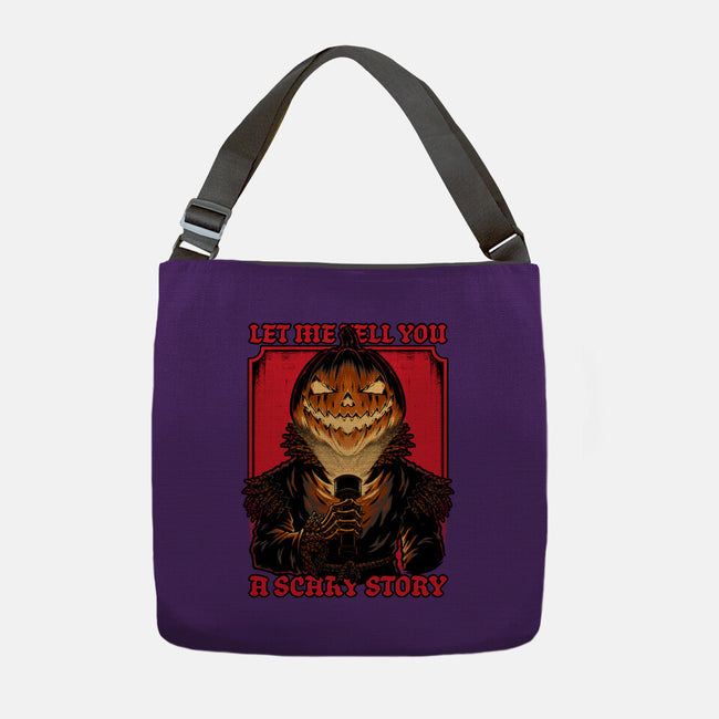 Halloween Pumpkin Scary Stories-None-Adjustable Tote-Bag-Studio Mootant