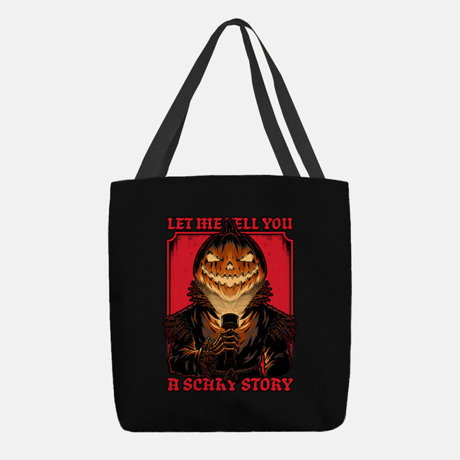 Halloween Pumpkin Scary Stories-None-Basic Tote-Bag-Studio Mootant