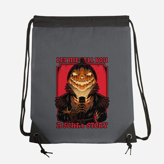 Halloween Pumpkin Scary Stories-None-Drawstring-Bag-Studio Mootant