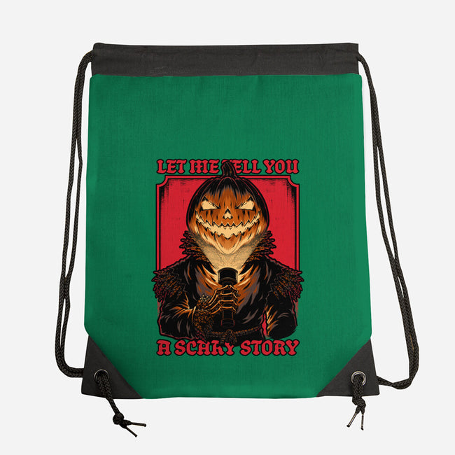 Halloween Pumpkin Scary Stories-None-Drawstring-Bag-Studio Mootant