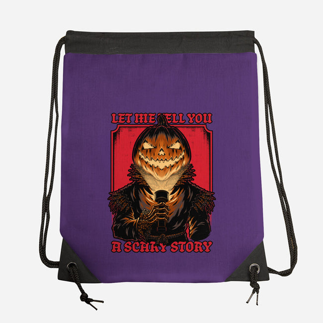Halloween Pumpkin Scary Stories-None-Drawstring-Bag-Studio Mootant