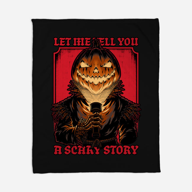 Halloween Pumpkin Scary Stories-None-Fleece-Blanket-Studio Mootant