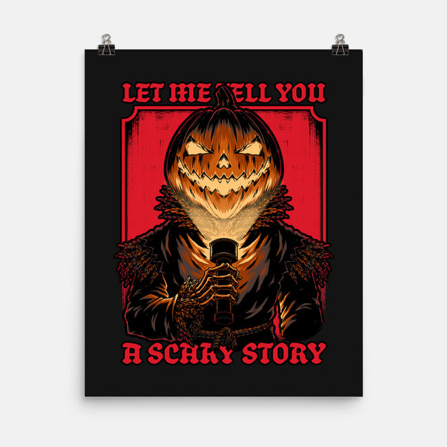 Halloween Pumpkin Scary Stories-None-Matte-Poster-Studio Mootant