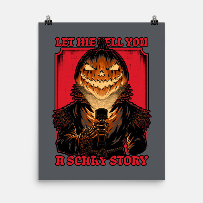 Halloween Pumpkin Scary Stories-None-Matte-Poster-Studio Mootant