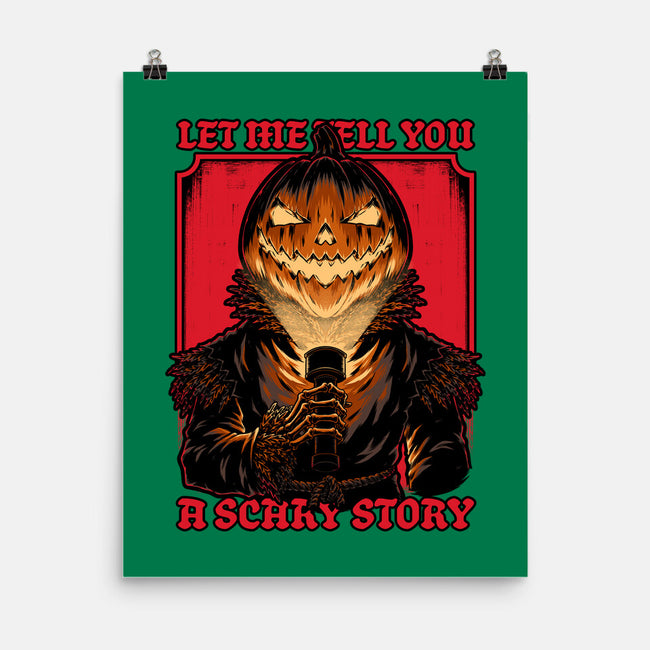 Halloween Pumpkin Scary Stories-None-Matte-Poster-Studio Mootant