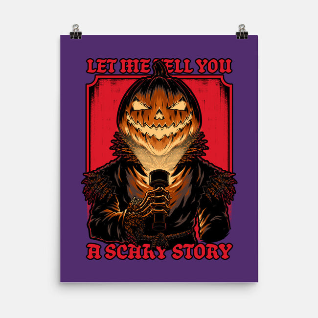 Halloween Pumpkin Scary Stories-None-Matte-Poster-Studio Mootant