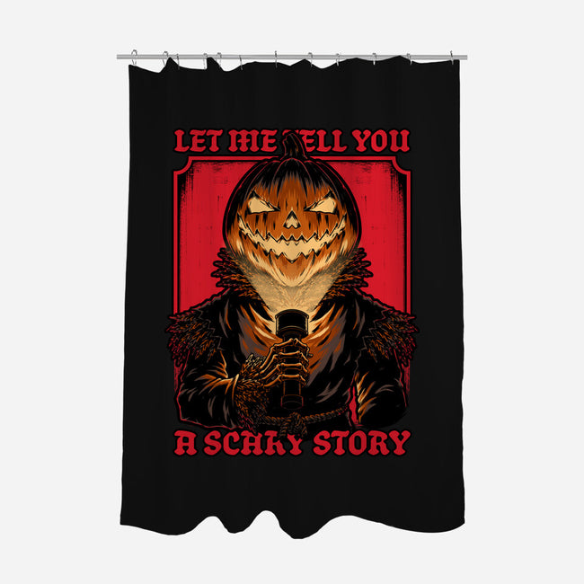 Halloween Pumpkin Scary Stories-None-Polyester-Shower Curtain-Studio Mootant