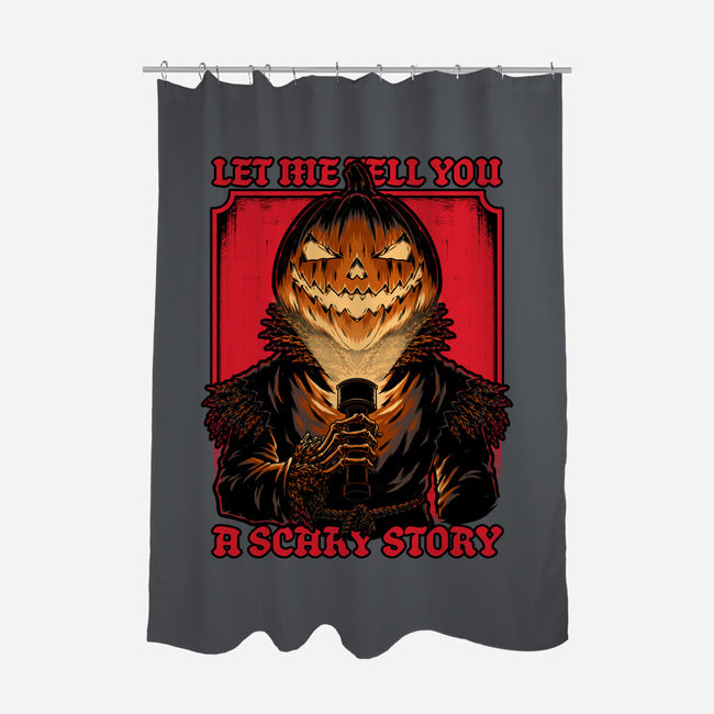 Halloween Pumpkin Scary Stories-None-Polyester-Shower Curtain-Studio Mootant