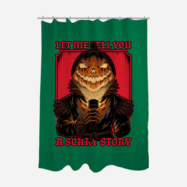 Halloween Pumpkin Scary Stories-None-Polyester-Shower Curtain-Studio Mootant