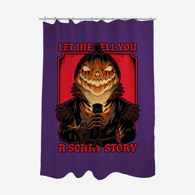 Halloween Pumpkin Scary Stories-None-Polyester-Shower Curtain-Studio Mootant