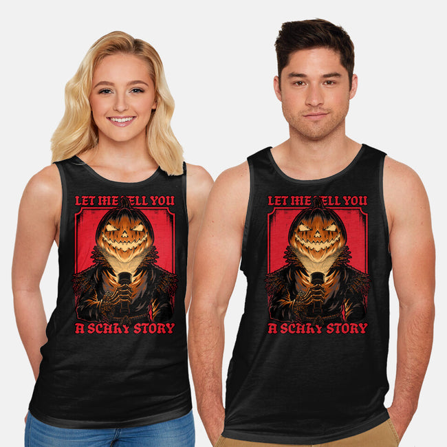 Halloween Pumpkin Scary Stories-Unisex-Basic-Tank-Studio Mootant