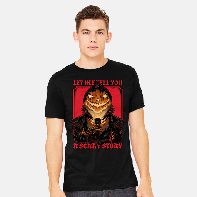 Halloween Pumpkin Scary Stories-Mens-Heavyweight-Tee-Studio Mootant